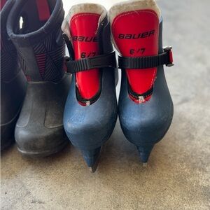 Bauer Red and Black Winter Ice Skates